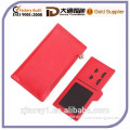 Red Women Wallet Clutch Long Bifold Lady Slim Purse PU Leather Credit Card Holder